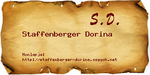 Staffenberger Dorina névjegykártya