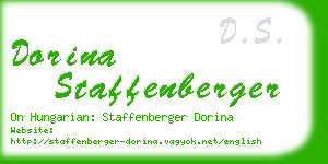 dorina staffenberger business card